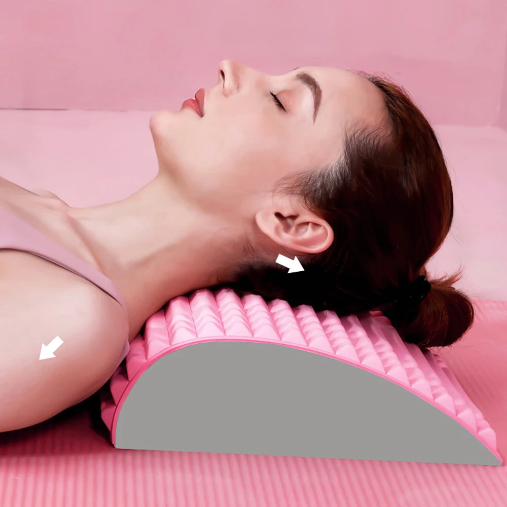

Back Stretcher Lumbar Support Back Pain Relief Herniated Disc Sciatica Spinal Nerve Correction Corrector Pillow Back Massage