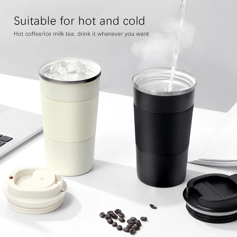 

Coffee Vacuum Cup Stainless Steel Thermal Mug Tea Milk Beer Water Thermo Bottle with Non-slip Case Travel Leakproof Vacuum Flask