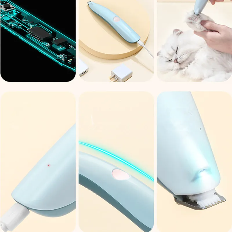 Машинка для стрижки кошек электрический триммер с USB-зарядкой бритва питомцев |