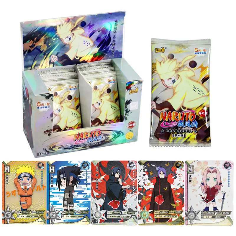 

NEW Anime Naruto Cards Playing Game Card Anime Peripheral Character Sasuke Narutoes Uzumaki Uchiha Collection Child Gifts Toys