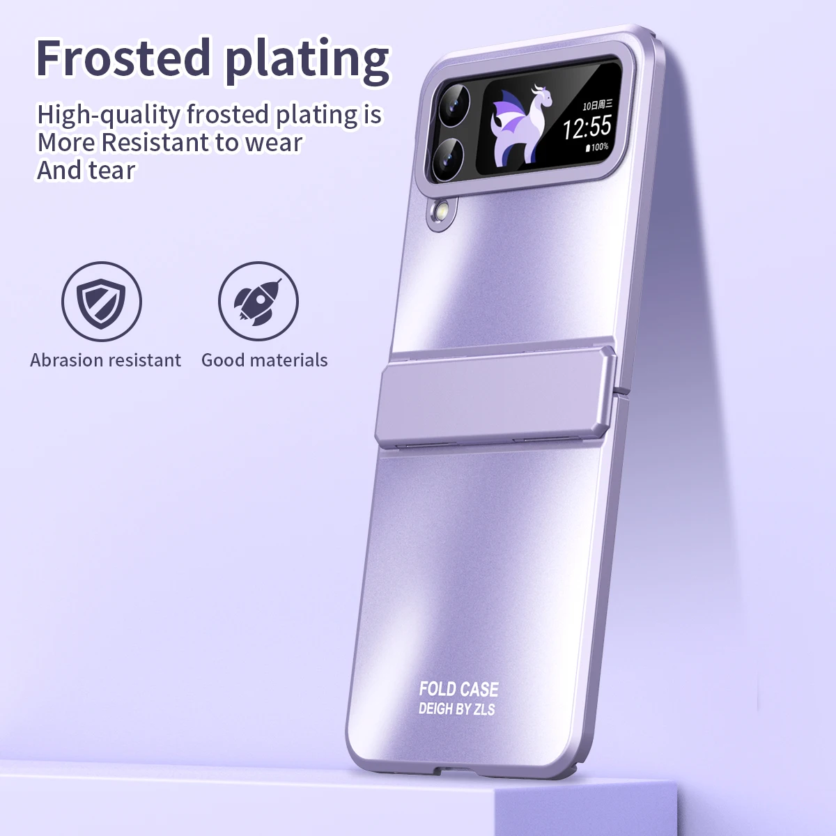 For Samsung Galaxy Z Flip 4 ZFlip 3 Case Luxury Electroplate Matte skin-friendly Hinge All-inclusive Shockproof Hard Back Cover