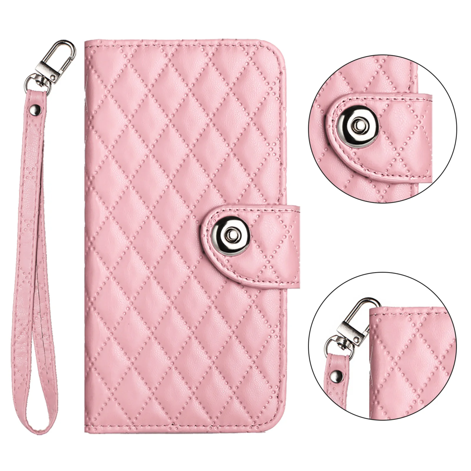 Чехол-Кошелек с ромбовидным ремешком для Samsung Galaxy S24 Plus S23 Ultra S22 S21 FE S20 S10 S9 S8 чехол