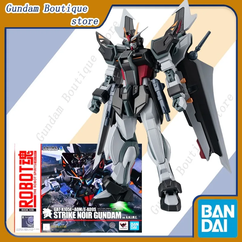 Bandai Genuine THE ROBOT SPIRITS GAT-X105E+AQM/E-X09S STRIKE NOIR GUNDAM ver. Аниме Фигурка Модель Игрушки Подарок