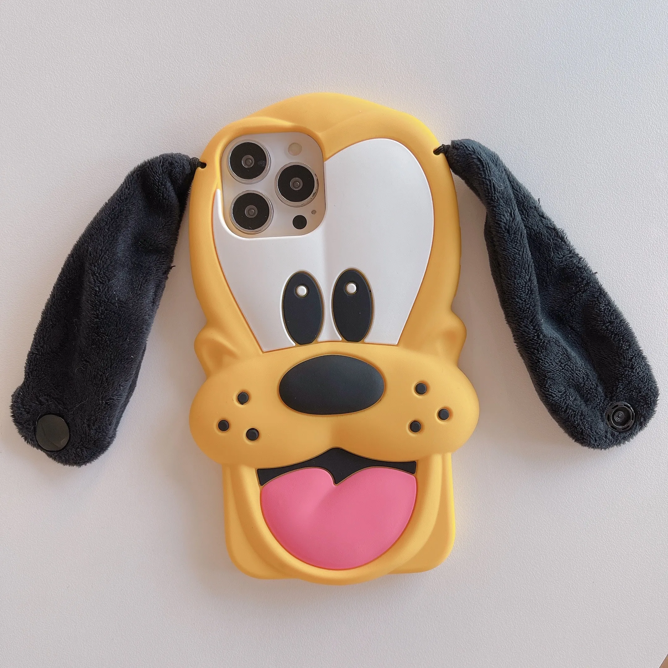 

3D Cartoon Disney Mickey Pluto Pluto the Pup Soft Silicone Phone Case For iPhone 14 13 12 11 Pro Max Couple Anti-drop Back Cover