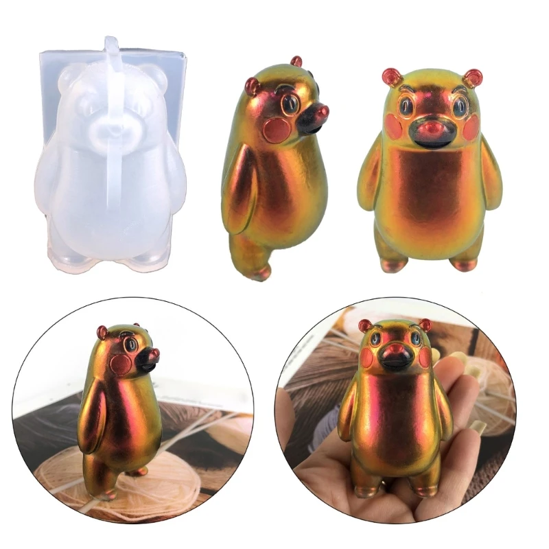 

Soap Molds Candle Moulds Standing Bear Shaped Silicone Crafts Mould Silicone Material Perfect Gift for Hand-Making Lover