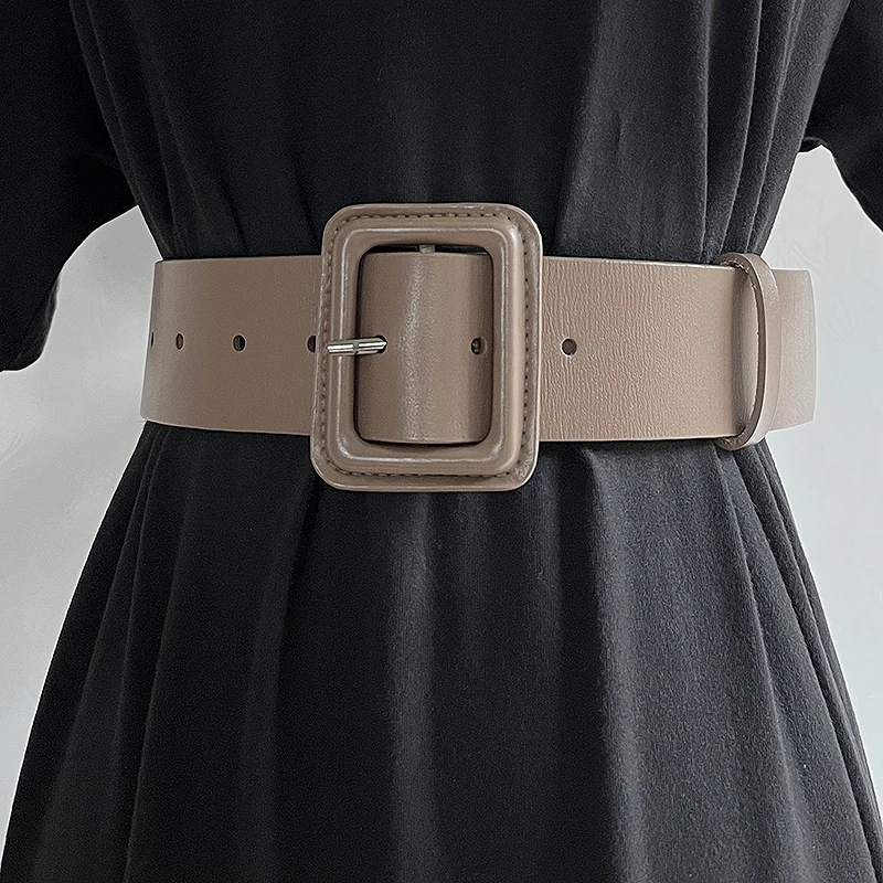 Spring Autumn Coat Dress Belt Corset Genuine Leather Wide Waistbands for Women 2023 Fashion Ladies Real Cow Leather Ceinture