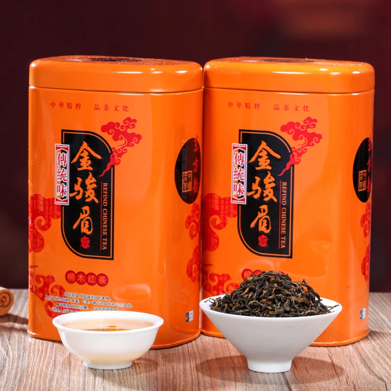 

200g Jin Jun Mei Oolong Tea 5A Chinses Fujian Wuyi Black Tea Jin jun mei Teas Golden Eyebrow Red Tea China Cha Gift Package