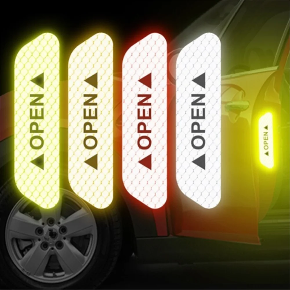 4 шт./набор светоотражающая лента для двери автомобиля Jeep wrangler jk cherokee compass renegade jacket