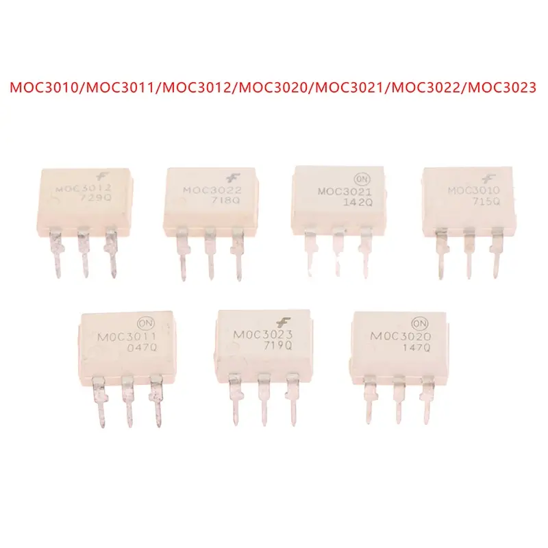 

10 шт., прямые разъемы MOC3010, MOC3011, MOC3012, MOC3020, MOC3022, DIP-6, оптрон IC