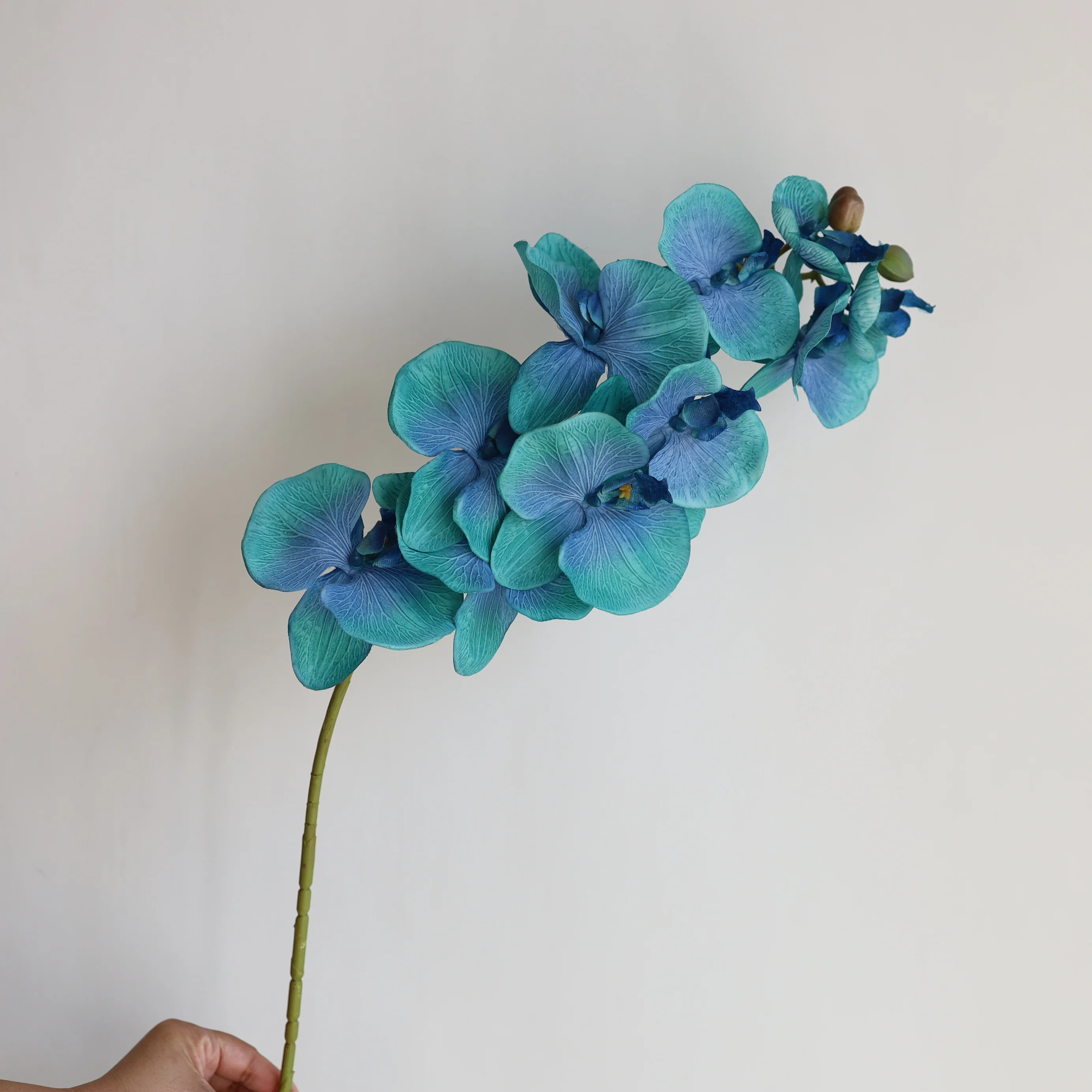 Искусственная Орхидея фаленопсис бирюзовая синяя искусственная украшение для