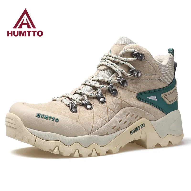 HUMTTO Waterproof Hiking Shoes for Women Winter Leather Trekking Sneakers Outdoor Sport Walking Tactical Safety Boots Womens