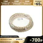 Ретро провод Luazon Lighting, 20 м, 2х2.5 мм2, цвет песочное золото 4910256