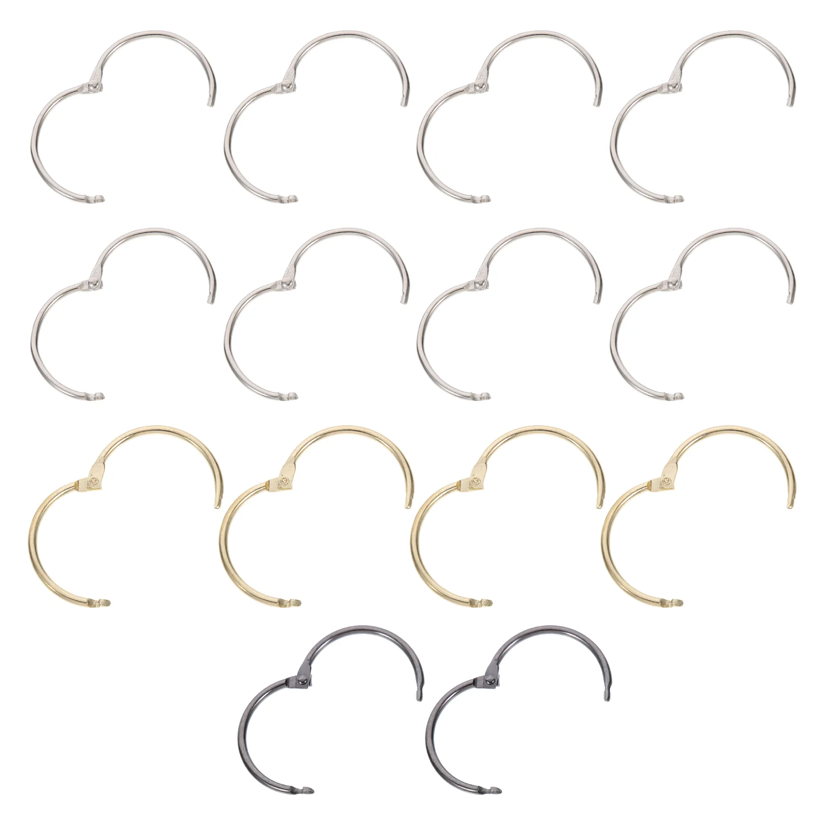 

Rings Binder Leaf Loose Book Metal Notebook Binding Ring Small Mechanism Key Photo Snap Clip Supplies Hinged Discbound Cards