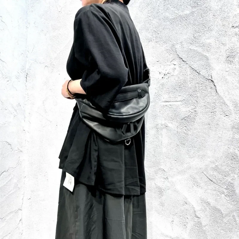 Нагрудная сумка из натуральной кожи высокого качества Корейская шикарная