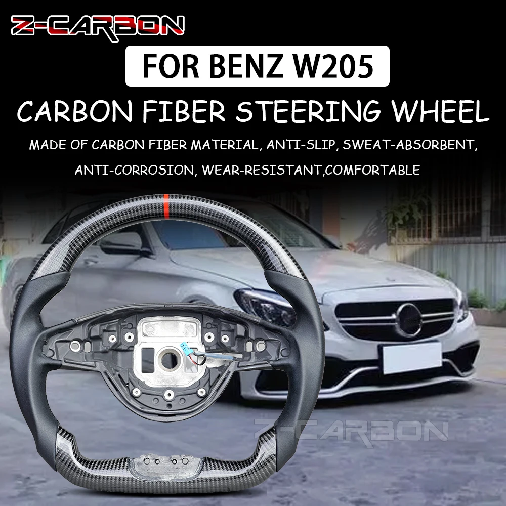 Светодиодный рулевое колесо из углеродного волокна для Mercedes-Benz AMG w205 w204 AMG-GT A45 C43 C63