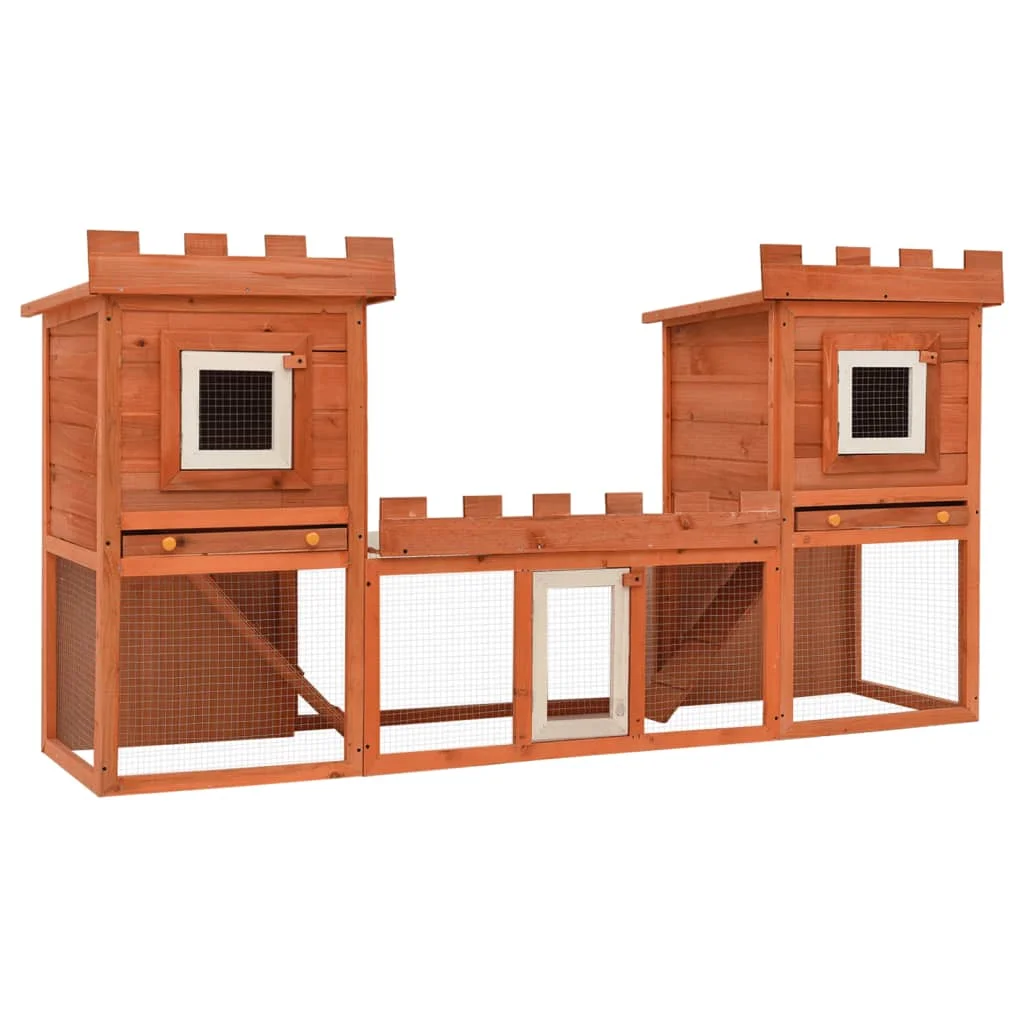 

Outdoor Large Rabbit Hutch House, Small Animal Supplies, Pet Cage Double House