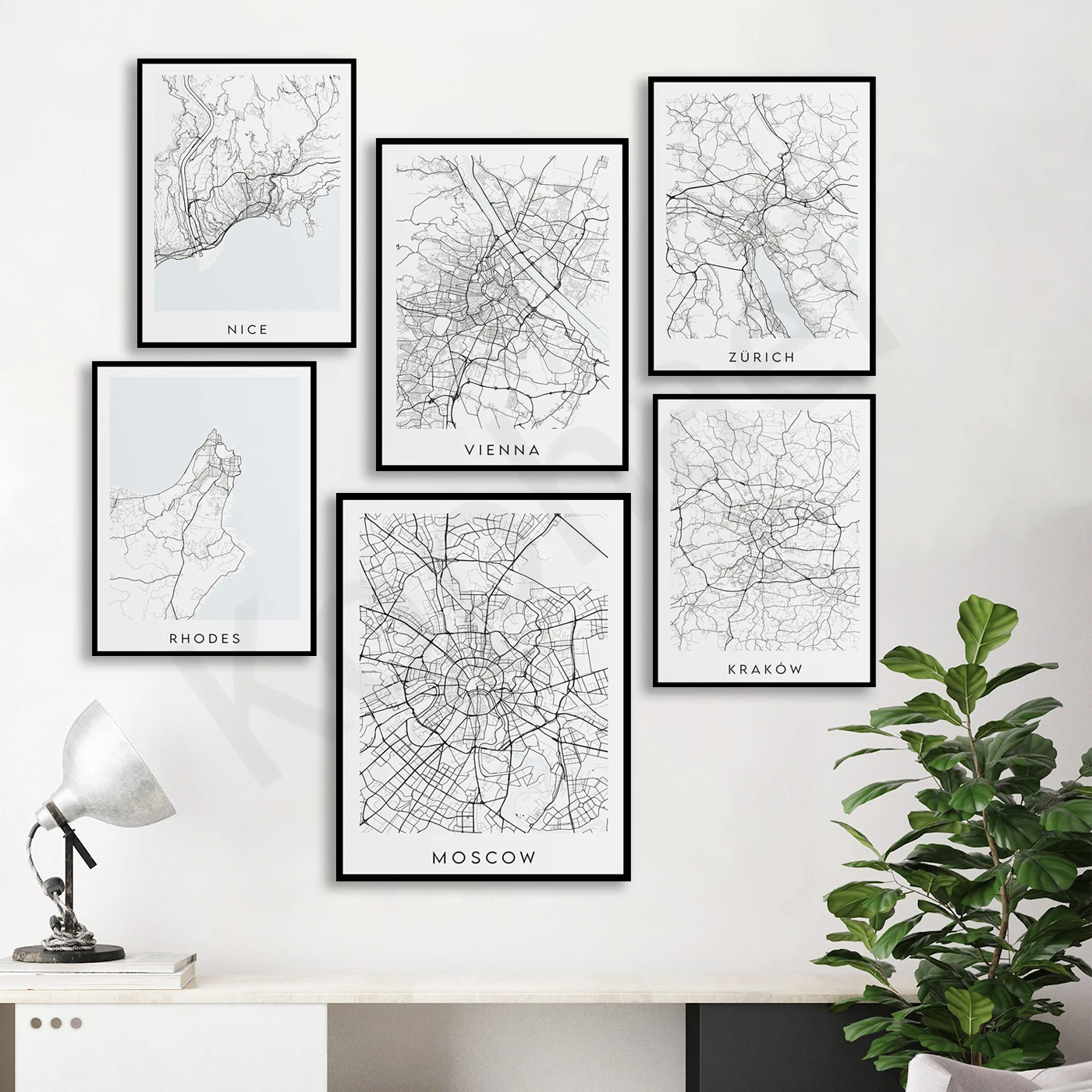 Гамбургер, Москва, Вена, аурихит, Родос, Краков, Лиссабон, Копенгаген, Рим, байен, Стокгольм. Постер с картой путешествий в городе