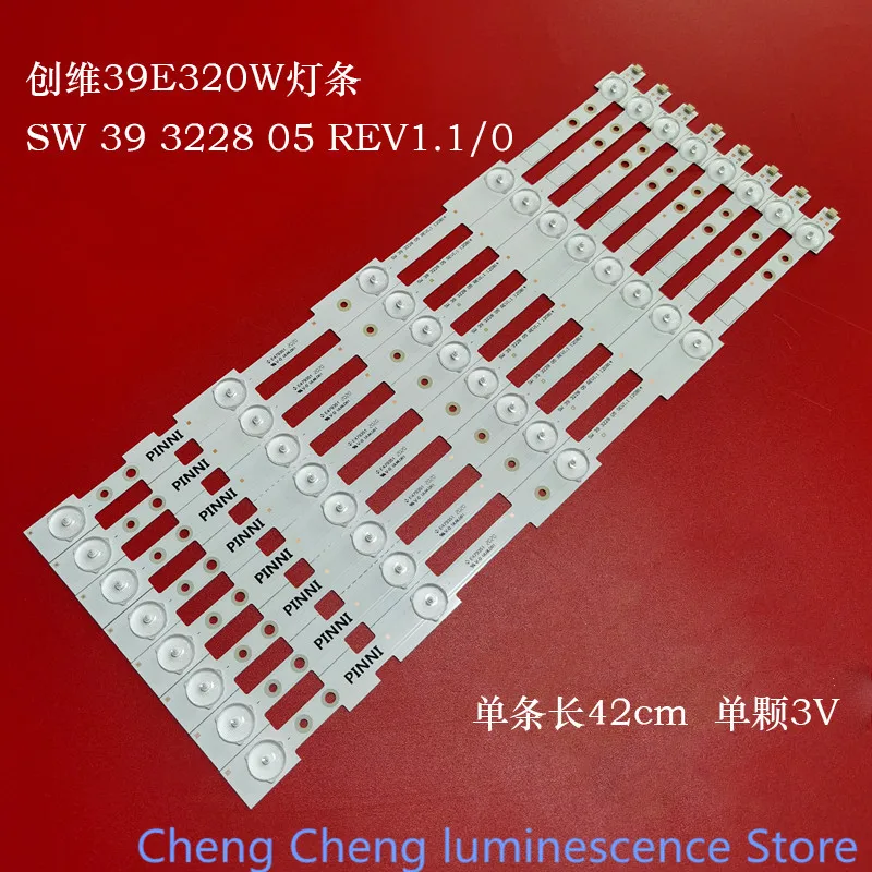 Новинка Светодиодный, оригинальная Светодиодная лента для подсветки Chuangwei 39E32 0, Светодиодная лента Sw 39 100% 05 REV1.1 3228 5 светодиодный S (светодиодный 3V) 120814 мм
