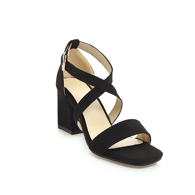 

Женские туфли на массивном каблуке Sueder, черные, серые, бежевые, розовые туфли с пряжкой и тонкой подошвой, большие размеры до 43