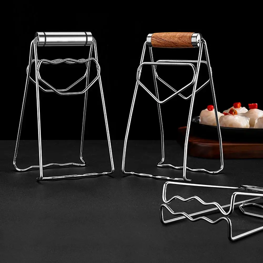 

Зажим для тарелок, складные антискользящие тарелки из нержавеющей стали, подставки для горячих блюд, ложки и зажимы для кастрюль