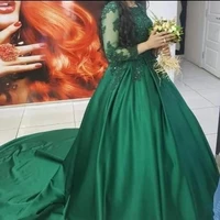 sexy plus size arabic muslim ball long sleeve evening prom dresses gown 2019 elegant women gala party long dress