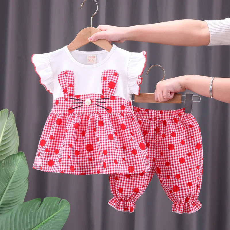 

Милый комплект одежды для маленьких девочек, милые наряды принцессы, новое летнее детское Хлопковое платье в клетку для девочек розового цв...