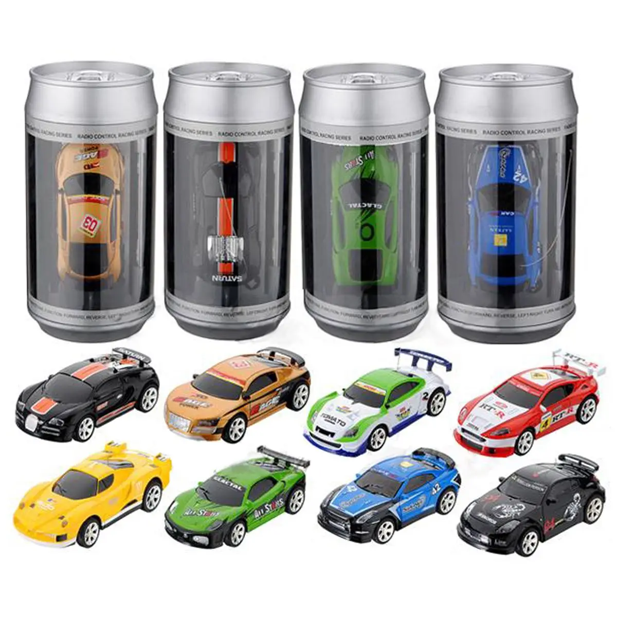 

6 Colors Hot Sales Mini RC Car Coke Can Radio Remote Control Micro Racing Car 4 Frequencies Toy For Children