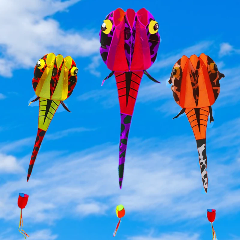 

3D Soft Kite Skeletonless 2m Tadpole Animal Kite Tear resistant Parent Child Interaction Tadpole Kite Easy to Fly in the Breeze