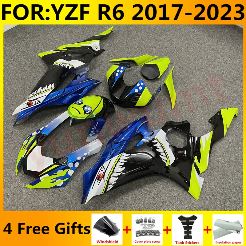 

Новый комплект обтекателей для мотоцикла ABS подходит для YZF R6 YFZ-R6 2017 2018 2019 2020 2021 2022 2023 комплекты обтекателей кузова синий белый