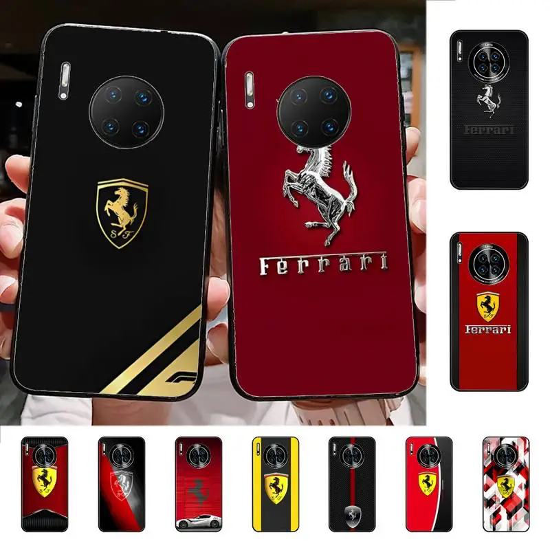 

Luxury S-Sports Car F-Ferrarii Phone Case for Huawei Mate 20 10 9 40 30 lite pro X Nova 2 3i 7se