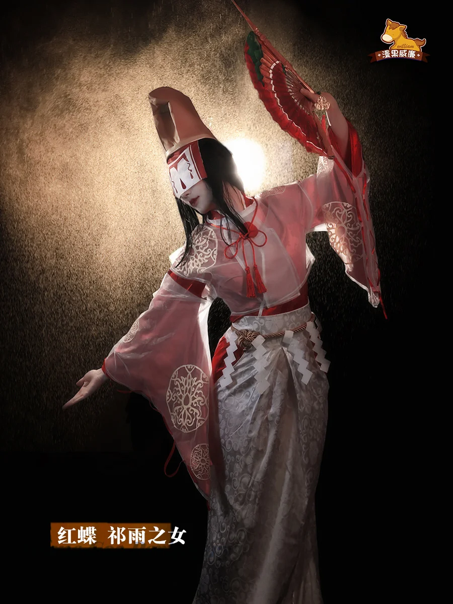 

Косплей-костюм знаменитости V Geisha с красной бабочкой для дочери Ци Юй Michiko, новое кожаное кимоно, третья модель на Хэллоуин
