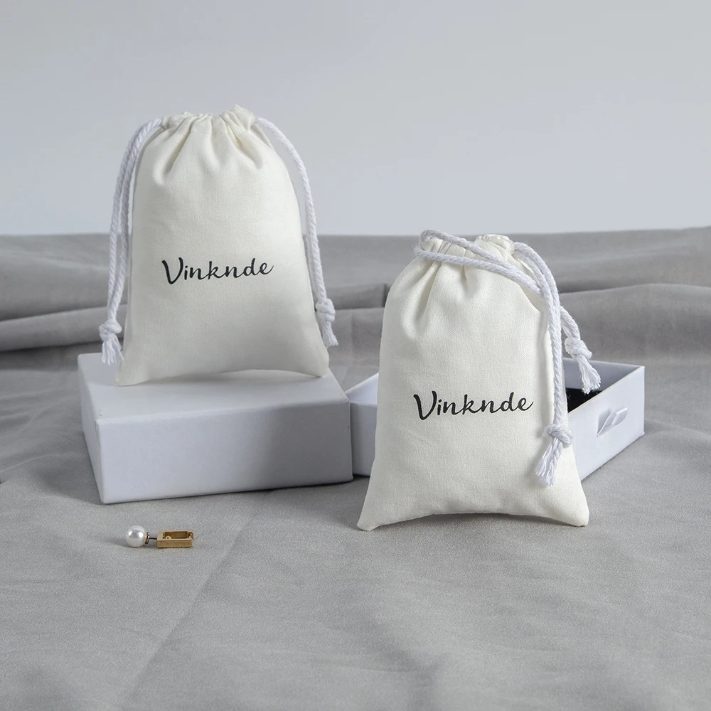 Muslin Bags Drawstring Cotton Bags Organic Cotton Fabric Bags Custom Logo Natural Cloth Sachet Bags Jewelry Packaging Pouches