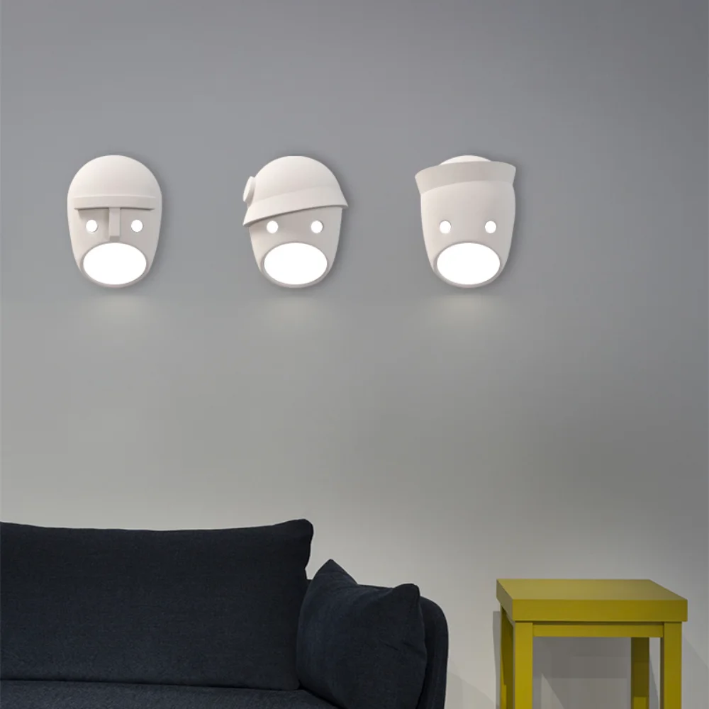 

Creative LED Wall Light Minimalist Modern Nordic Bedroom Bedside Resin Wall Lamp G9 Corridor Balcony Stair Decorative Sconces