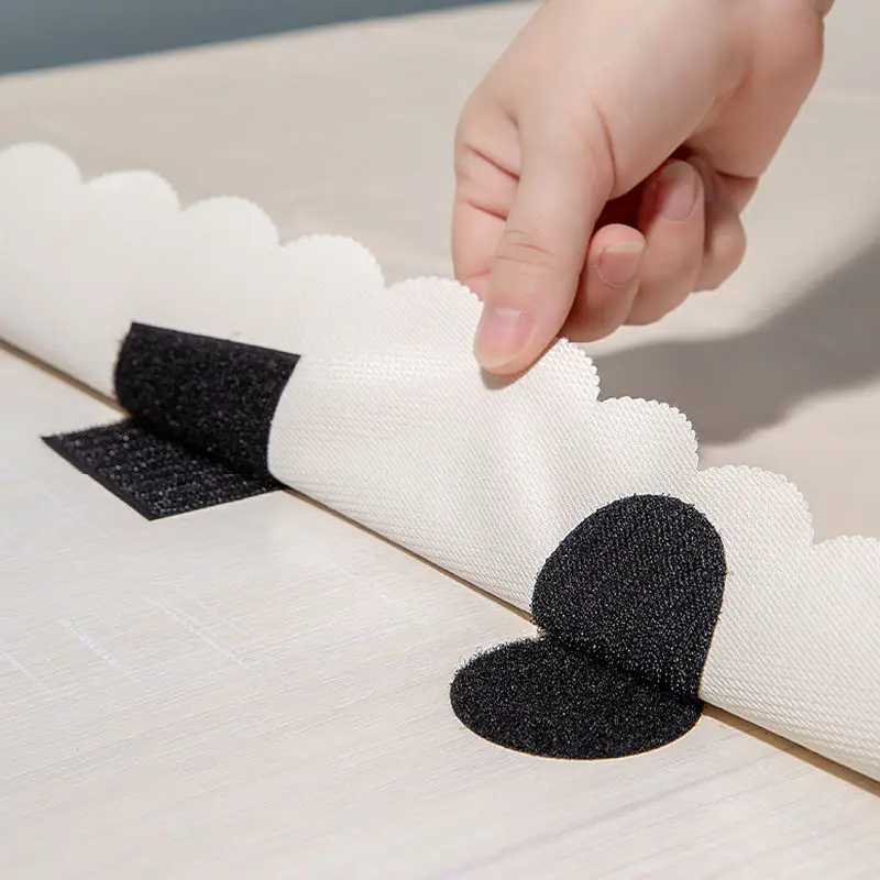 

10 Pairs Sofa Cushion Fixing Stickers Self-Adhesive Fastener Hook Loop Strips Sofa Mat Bed Sheet Carpet Anti Slip Mat Nylon Tape