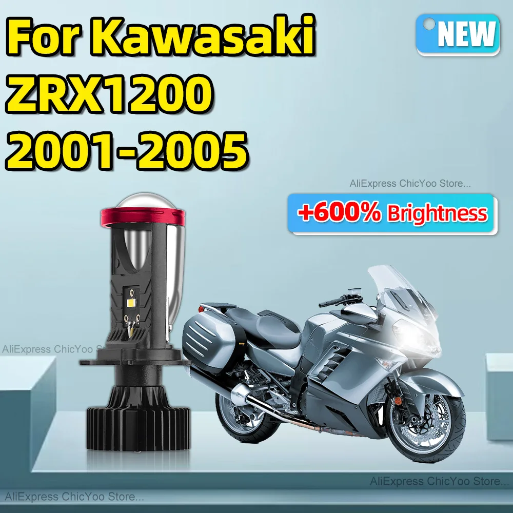 

1 шт., светодиодная лампа для фар Kawasaki ZRX1200 2001 2002-2005 15000LM H4