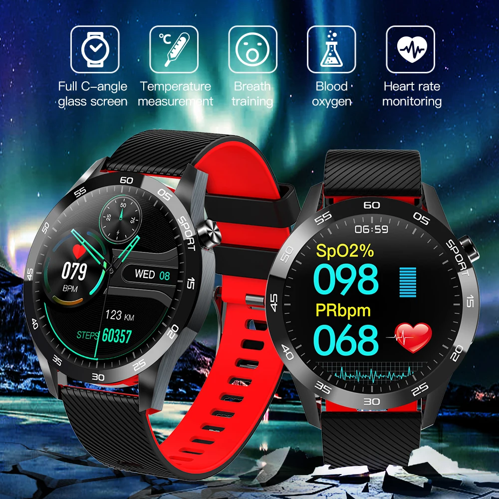 

2023 Men Sport Body Temperature Smart Watch Heart Rate Blood Pressure Oxygen Monitoring Gps Tracker Custom Dial Women Smartwatch