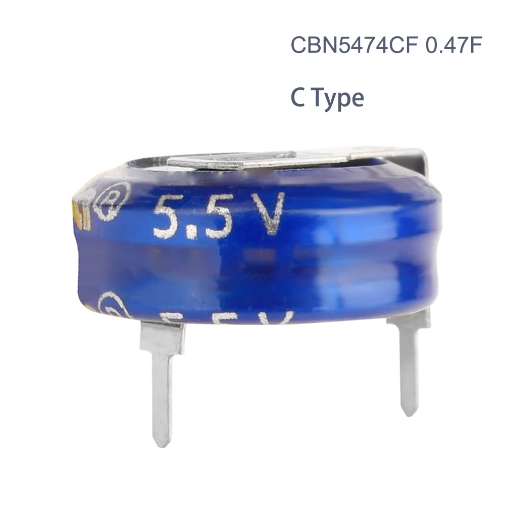 

Super Capacitors CBN CDA 5.5V 0.47F H Type CBN5R5474HF Button H-ype Farrah Capacitor Condensador SuperCapacitors