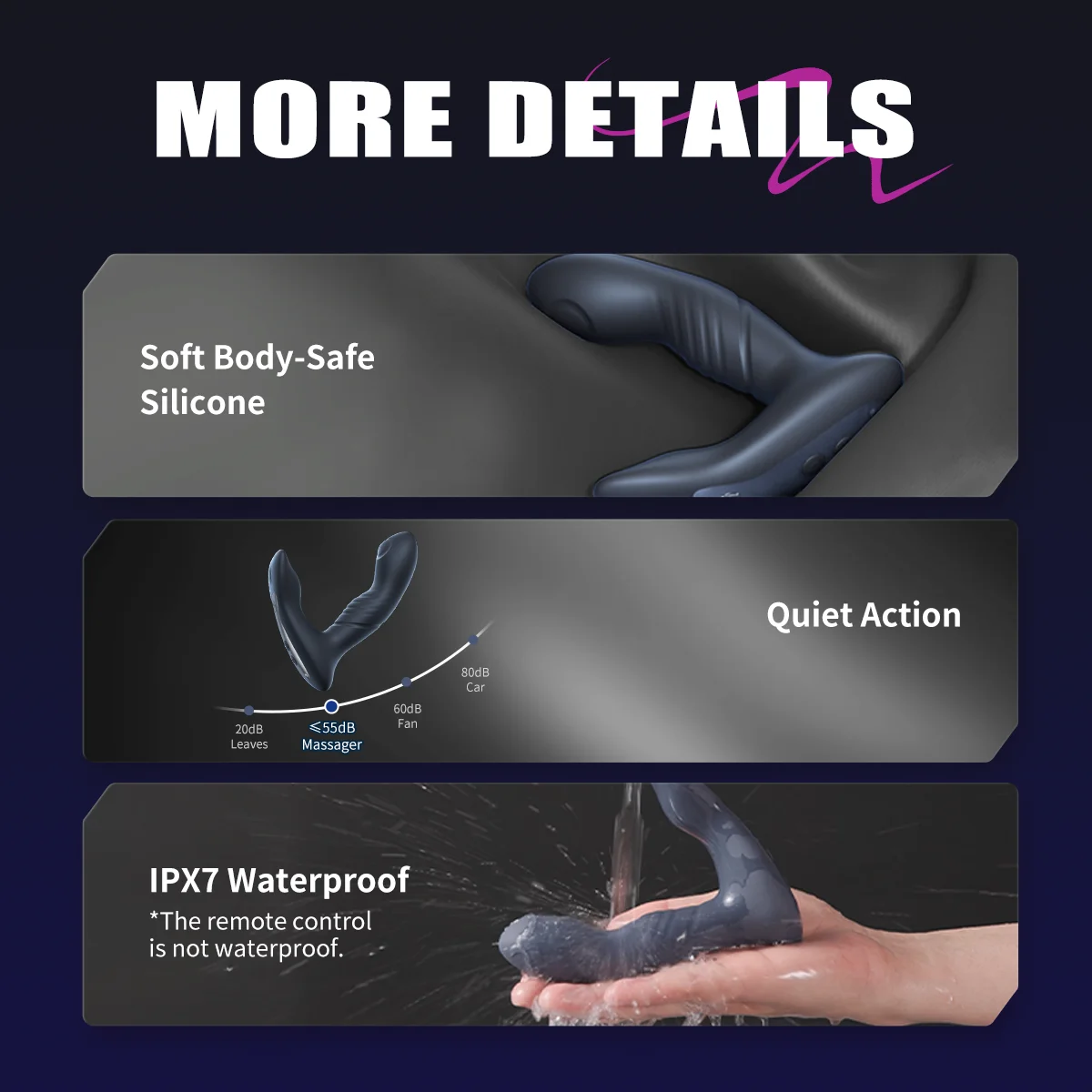 Двойной анальный вибратор Jissbon