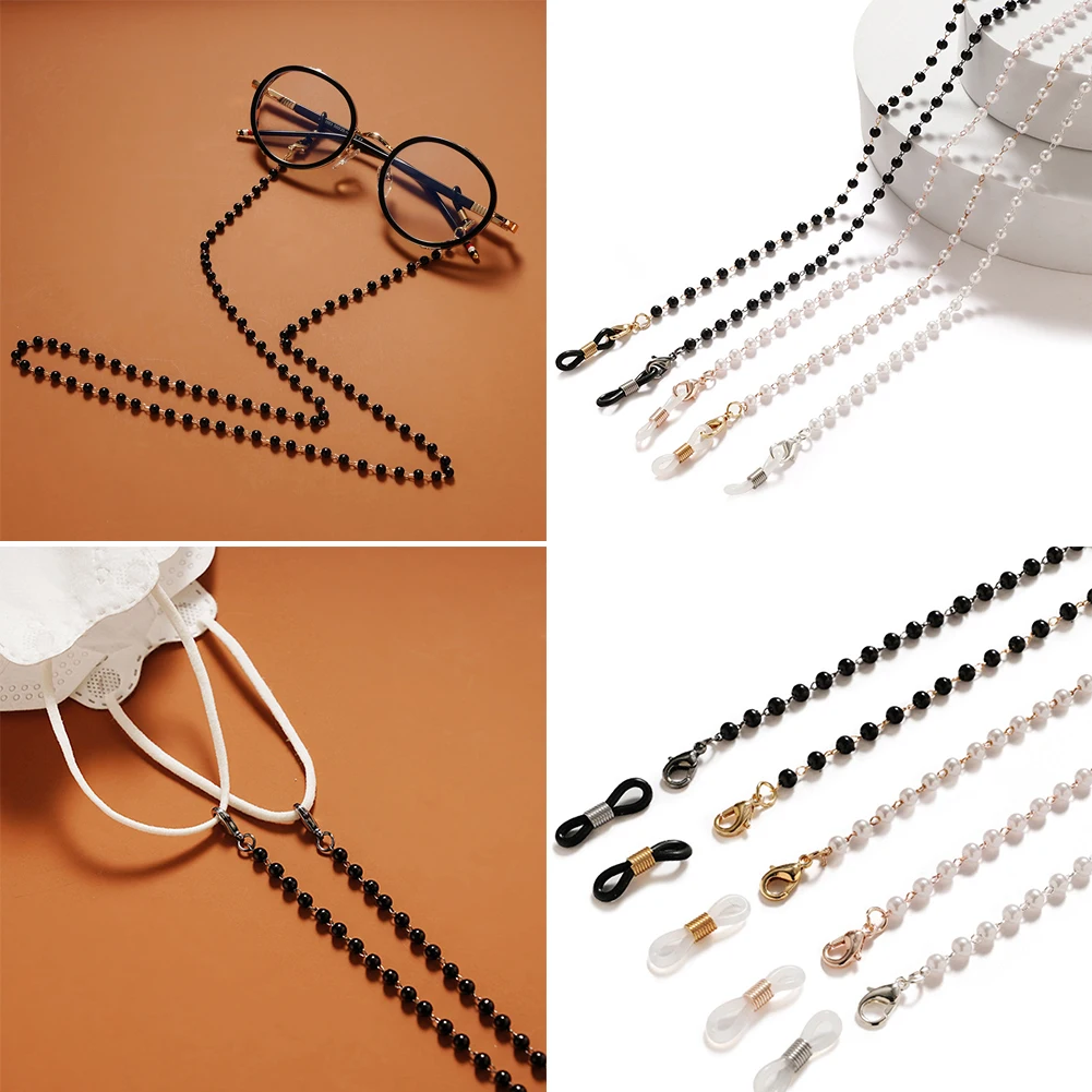 

2020 Chic Irregular Imitation Pearl Glasses Chain Hanging Neck Chain Glasses Rope Lanyards Mask Lanyard Sunglasses Accessories