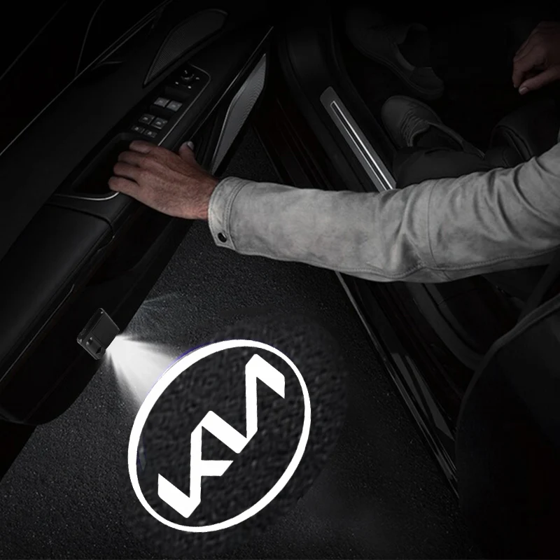 2 шт. автомобильная универсальная беспроводная светодиодная проекционная лампа