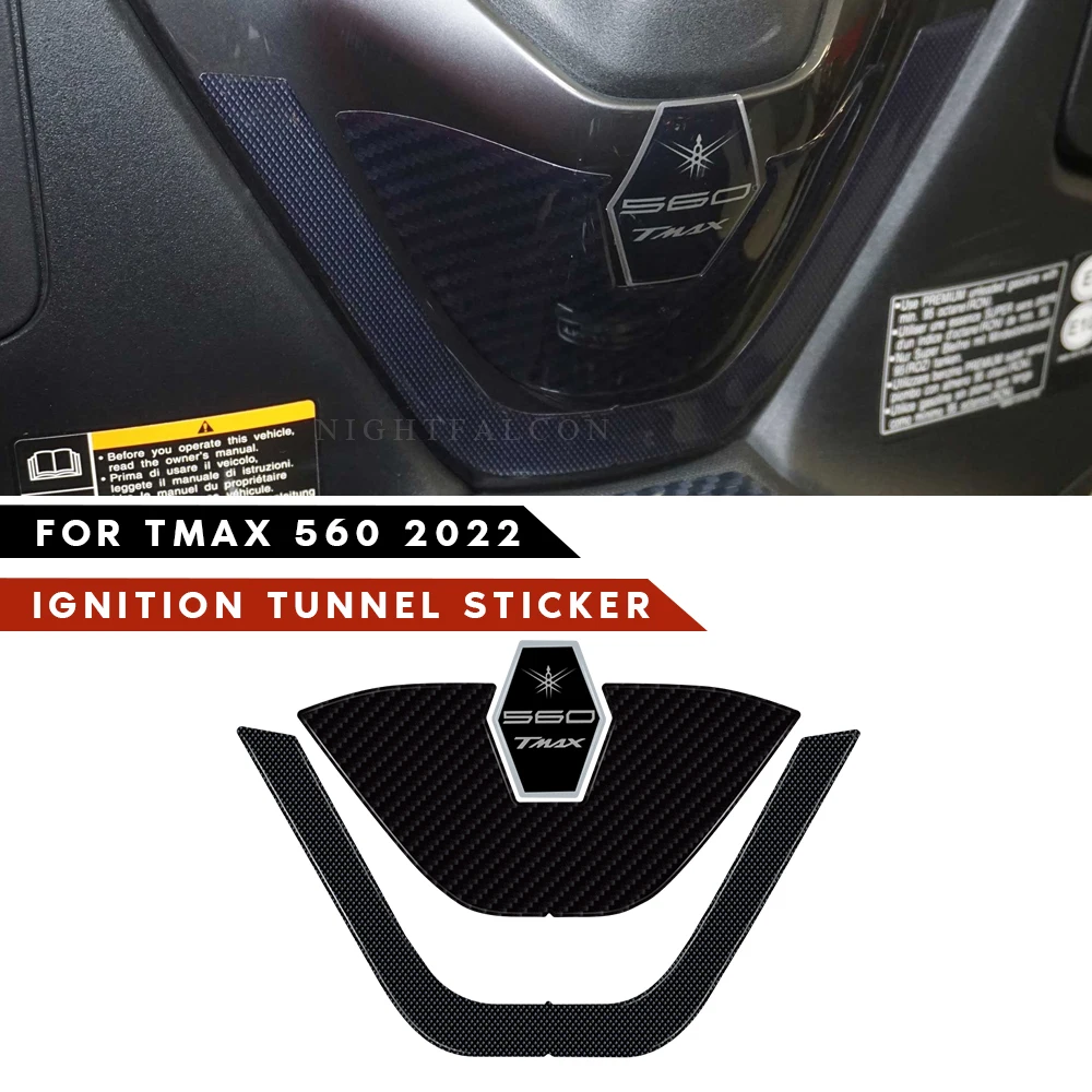 

For yamaha tmax 560 2022 ignition tunnel Sticker 3D Tank pad Stickers Oil Gas Protector Cover Decoration