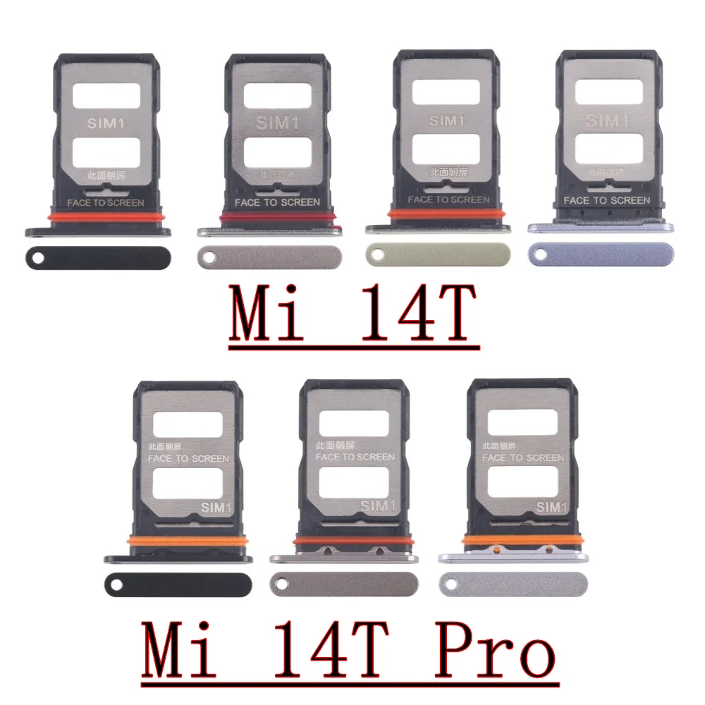 Фото Держатель лотка для микросхемы SD для телефона Xiaomi 14T/14T Pro Mi 14TPro, держатель слота для лотка для SIM-карты, адаптер, разъем, запасные части №1