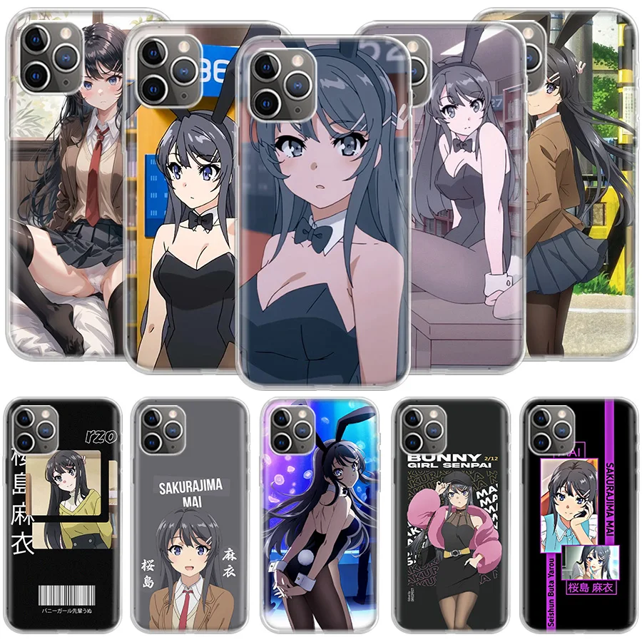 

Sakurajima Mai Anime lPhone For Apple Iphone 13 14 Pro Max 12 Mini 11 Case X XS XR 8 Plus 7 6 6S SE 2020 5 5S Cover Soft shell