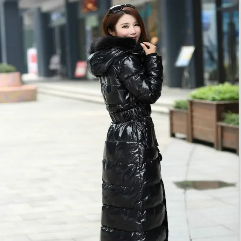 Tcyeek толстый теплый белый пуховик для женщин 2020 новое длинное пальто женская