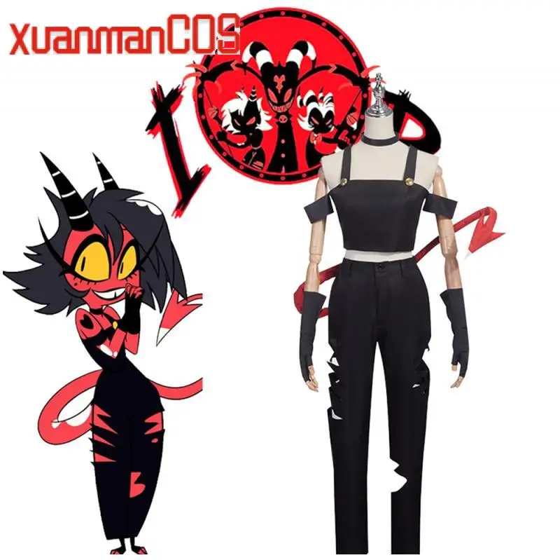 

Anime Helluva Boss Cosplay Costumes Uniform Outfits Halloween Carnival Women Black Suit