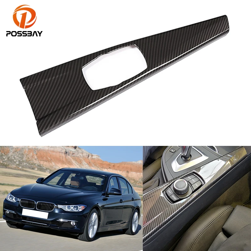 Car Carbon Fiber Multimedia Panel Decor Frame Cover Trim Cap for BMW 3 Series F30 F34 F33 F36 M3 F80 M4 F82 Interior Accessories