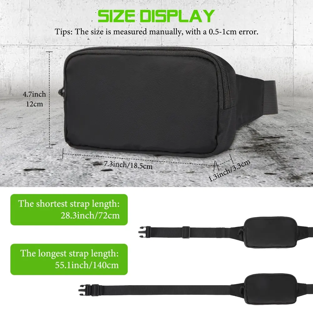 Fanny Packs  Women Men, Fashion Waist Packs with Adjustable Strap, Crossbody Mini Bag Fanny Pack Belt Bag  Running Outdoors Work