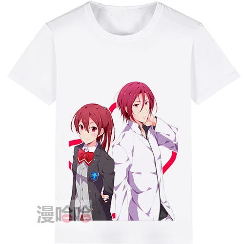 Free! - Iwatobi Swim Club Haruka Nanase Makoto Tachibana Cosplay Costume Adult Kids Child Short Sleeve T-shirt T shirt |