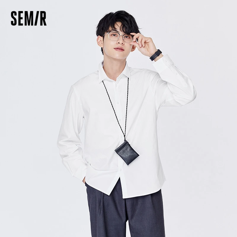 

Semir Long Sleeve Shirts Men Commuting 2022 New Casual Quick-Drying Men'S Japanese High-End White Shirt