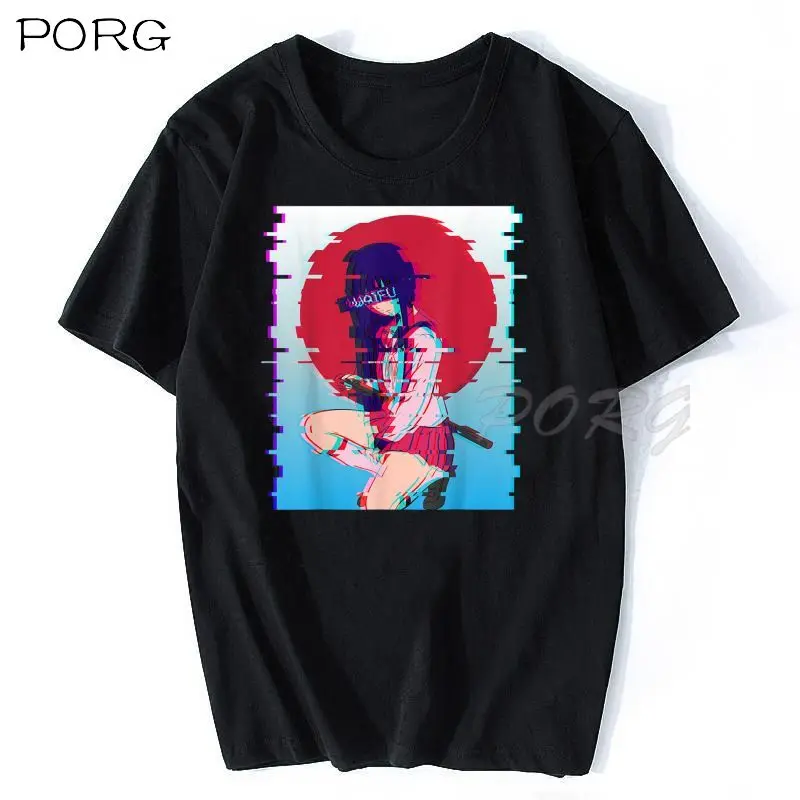 

Waifu Anime School Girl Men's T-shirt Cotton T Shirt Men Fashion Oversized T-shirts Hip Hop Tops Women Tees Casual Tshirt Summer